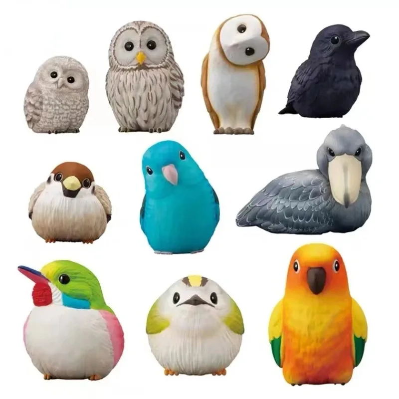 

Gashapon Candy Food Qversion Mini Little Birds In The Palm Strigiformes Balaeniceps Rex Model Action Toys Gifts