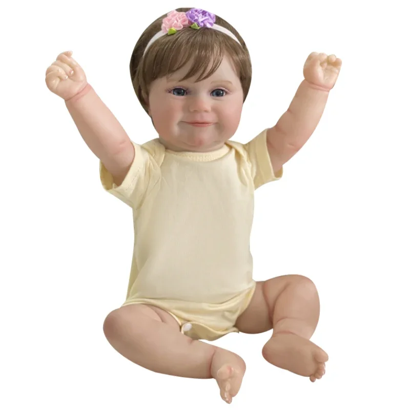 48cm  Cotton Body or Full Body Silicone Reborn Baby Girl Doll Maddie High Quality Hand-made 3D Paint with Visible Veins