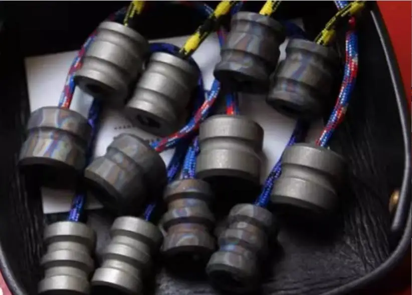 

New TC4 Titanium Alloy Begleri Fidget Toy Finger Skill Exercise Paracord Stress Worry Bead