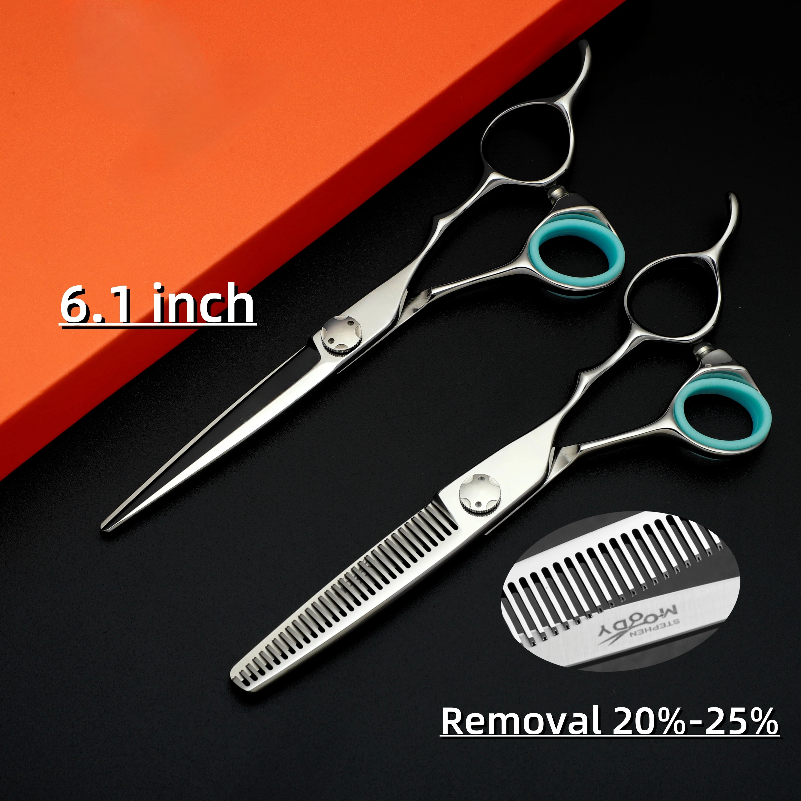 

Professional Barber scissors，6.1-6.5 set，Hair thinning shears，440C steel Hairdressing scissors，High quality hair cutting tools