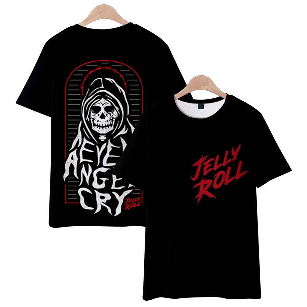 Jelly Roll-Camiseta de manga corta para hombre y mujer, ropa de calle Harajuku, Hip Hop, rapero, 3D