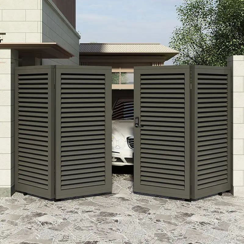 Aluminum alloy electric sliding folding door stainless steel villa courtyard door