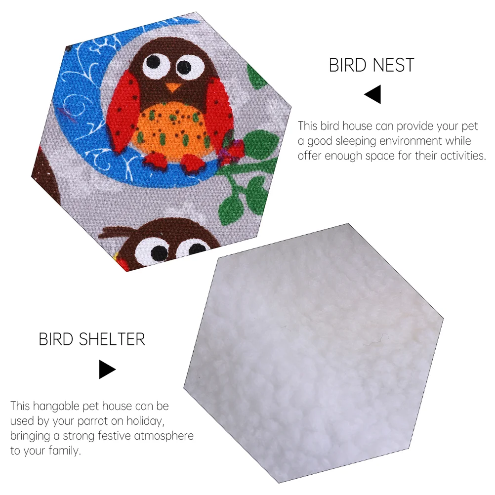 Parrot Hammock Breathable Bird Bed Warm Nest Hideout The Bird's Soft Decorative Sleeping Bedding Sherpa Canvas Hanging House