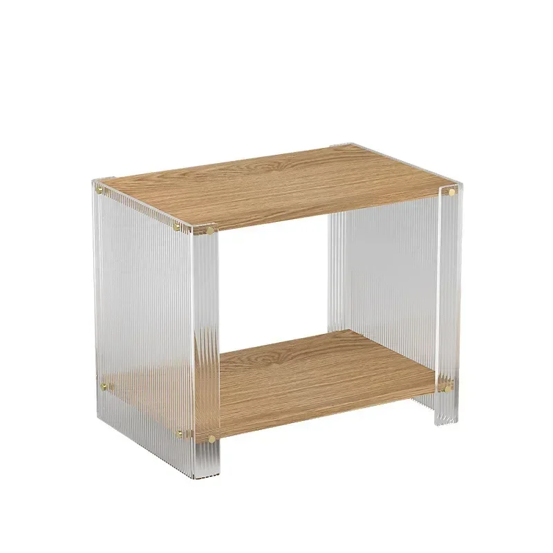 

A Luxury Created Bedside Table Drawer Storage Auxiliary Acrylic Bedside Table Multifunctional Small Furniture
