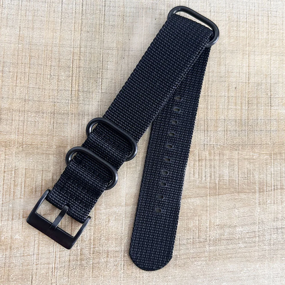 20mm/22mm Nylon Watch Strap with Steel Buckle