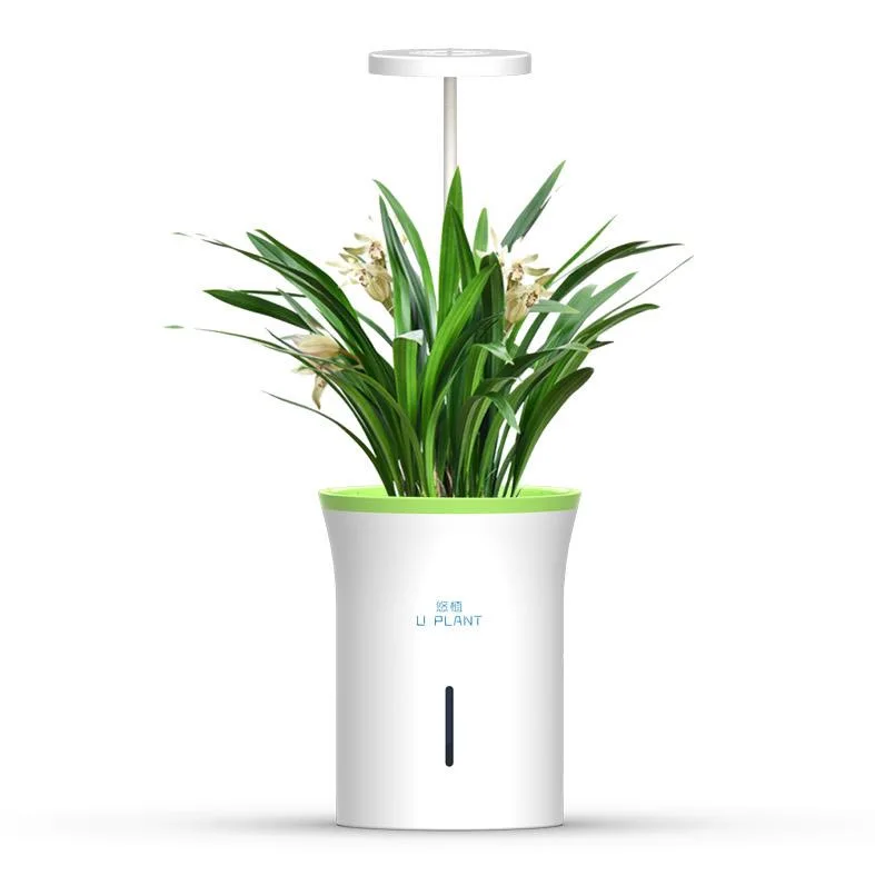 Led Luxury Plant Growth Lamp Creative Self Watering Planter Vertical Flowerpot Interior Decorative Flowerpot