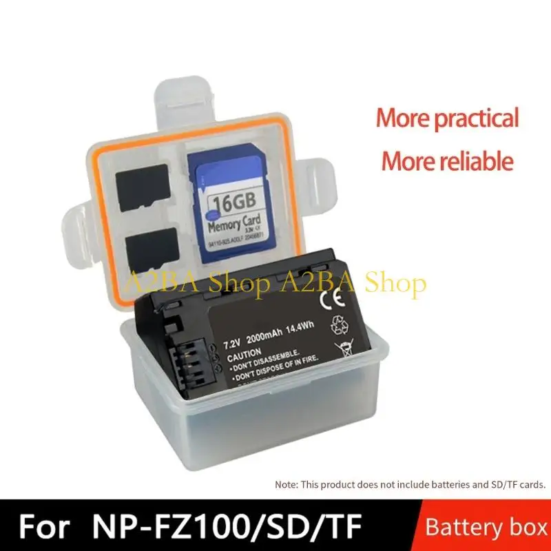 A2BA Rugged ABS Battery Storage Case 4 Cell Capacity Not Collision Design Portable Photography Accessory