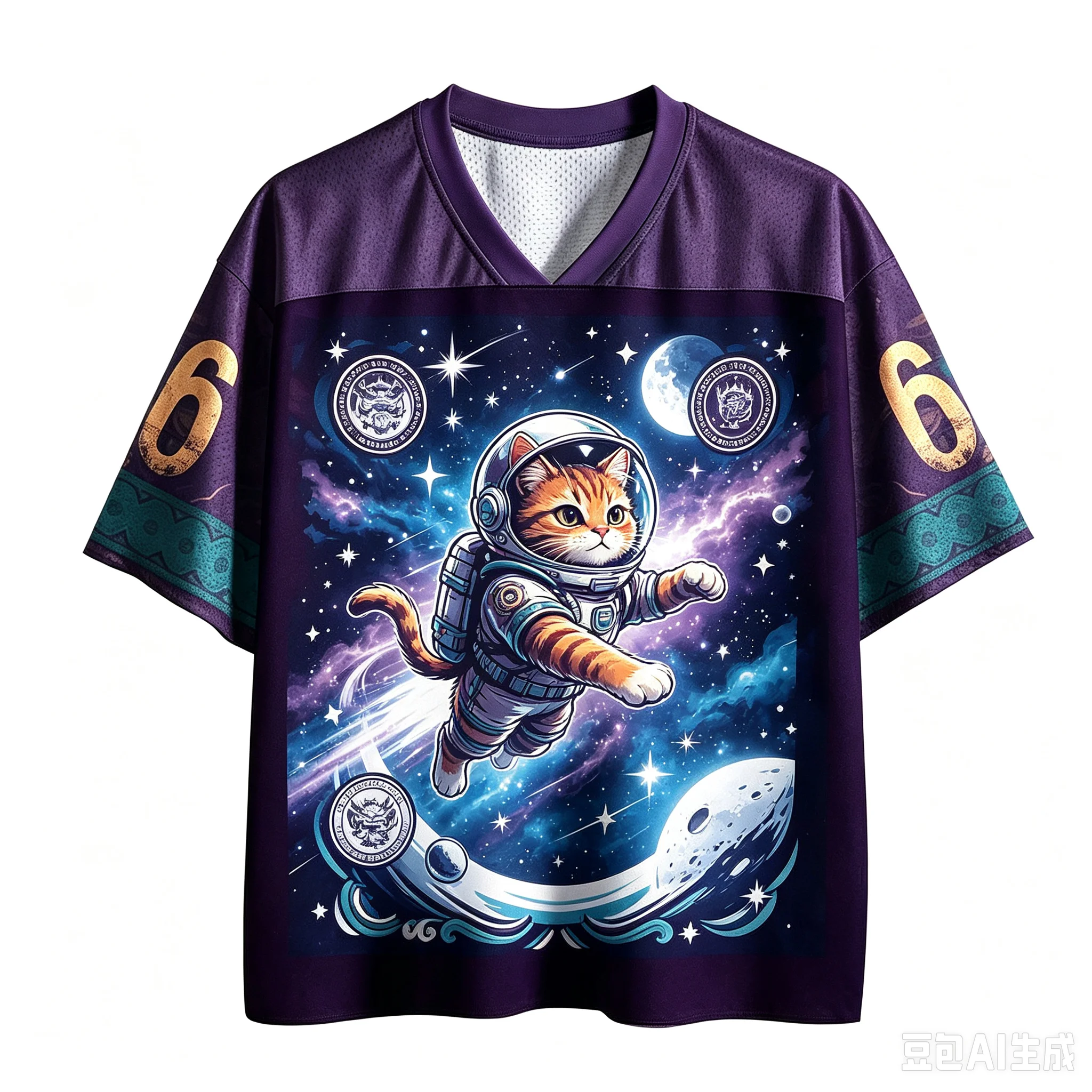 3D-Druck Herren Damen Japanische Glückskatze Maneki Neko Vollprint V-Ausschnitt Jersey T-Shirt Sommer Locker Lässig Streetwear Kurzarm-T-Shirt – Detail 9