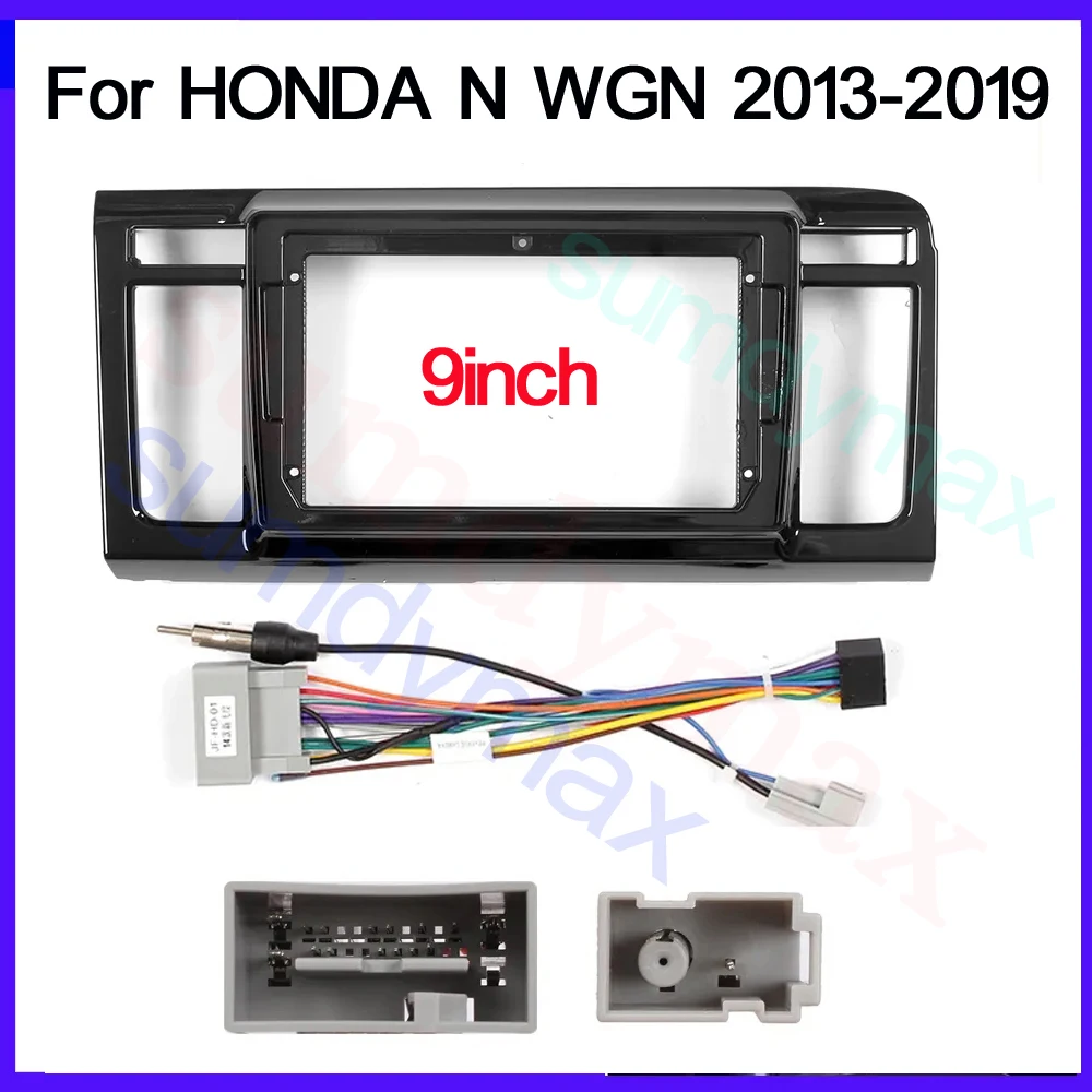 

9 inch 2din Car Radio Fascia Panel for HONDA N WGN 2013-2019 Android Radio Dashboard Kit Face Plate Fascia Frame