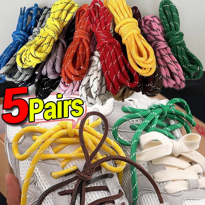 

100cm Colorful Vintage Round Leather Shoelaces DIY for Canvas Sports Casual Sneakers Shoes Laces Fashion Replacement Shoelaces