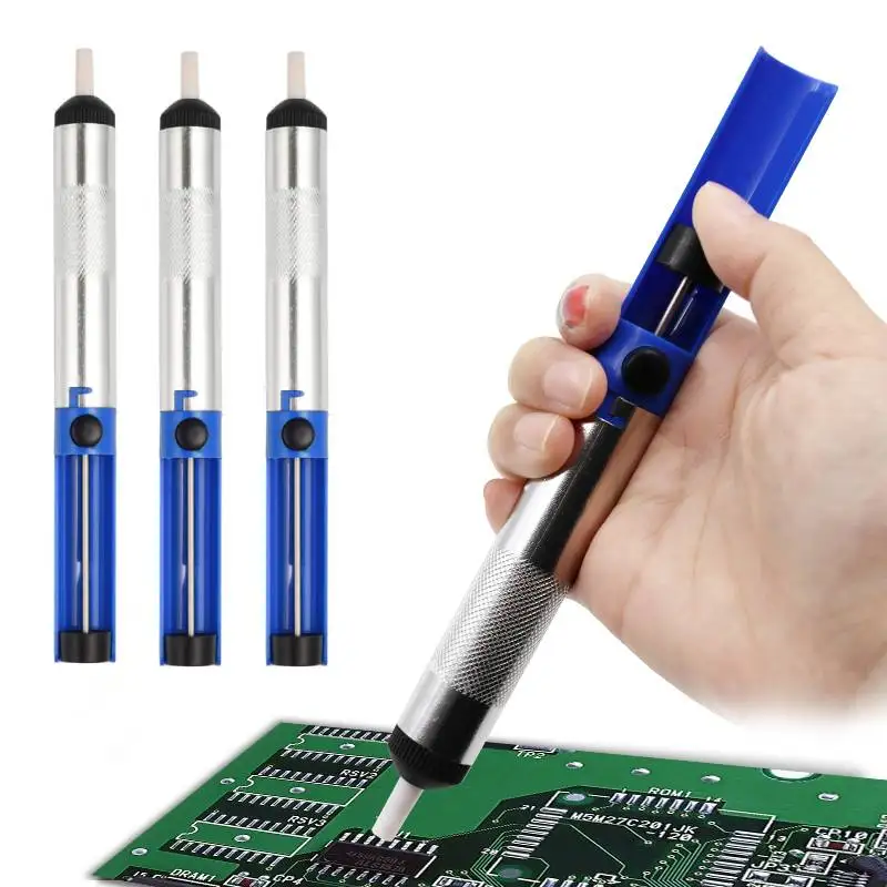 Aluminum Metal Desoldering Pump Suction Tin Gun Soldering Sucker Pen Removal Vacuum Soldering Iron Desolder Hand Welding Tools