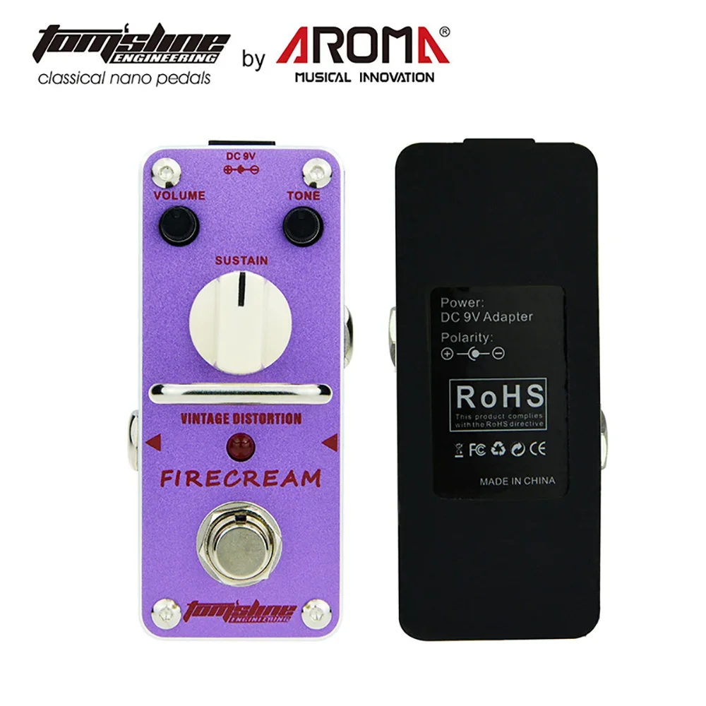 

Aroma AFM-3 FIRECREAM Electric Guitar Effect Pedal Vintage Distortion Pedal Mini Analogue True Bypass Guitar Parts & Accessories