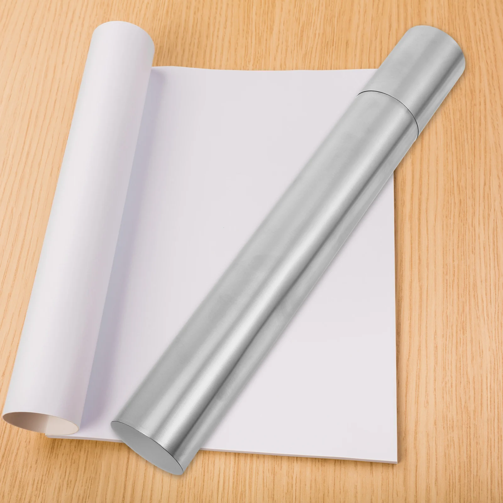 أنبوب شهادة من الفولاذ المقاوم للصدأ، حامل مستندات محمول مقاوم للماء، واقي شهادة الميلاد لزواج الدبلومات #4