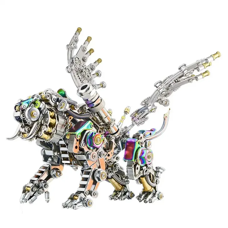 3D Mechanical Bengal Tiger Metal Assembly Model Kits DIY Puzzle Animal Toys For Boys Adults  - 700pcs+