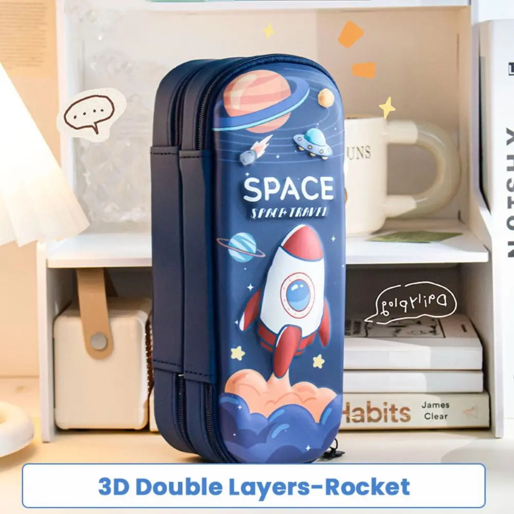 

Multifunctional 3D Pencil Case Double Layer Large Capacity Stationery Box Capyabra Waterproof Pen Box Students