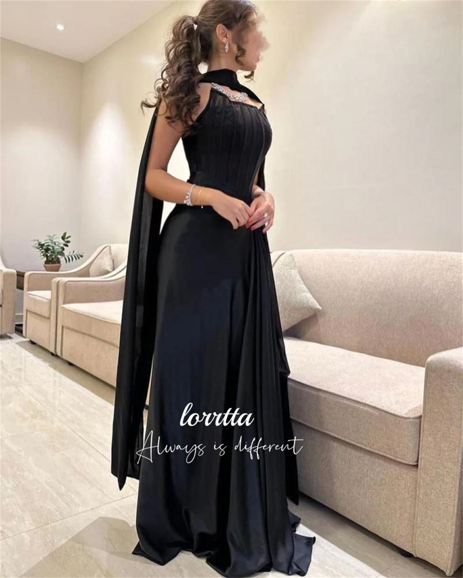 

Lorrtta Party Dress Black Evening Grace Bespoke Occasion Dresses for Special Occasions Robe Soiree De Luxe 2024 Prom Customized