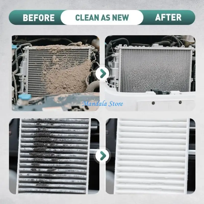 عصا الرادياتير U2JC، 4 منافذ، 5 أوضاع هواء قابلة للتعديل لإزالة الأوساخ العنيدة