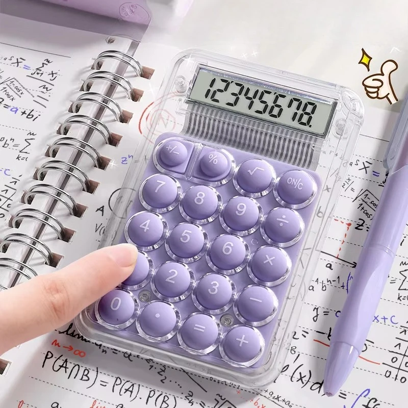 آلة حاسبة صامتة لطيفة نسخة صغيرة للتعلم آلة حاسبة صغيرة محمولة مساعدة العودة إلى اللوازم المدرسية للطلاب/التمويل