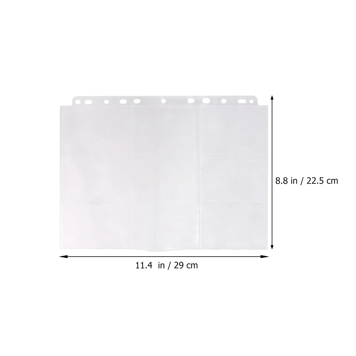 

10 pcs 9 Pocket Photo Album Pages High Capacity Transparent Insert For Vertical Picture Storage Refills