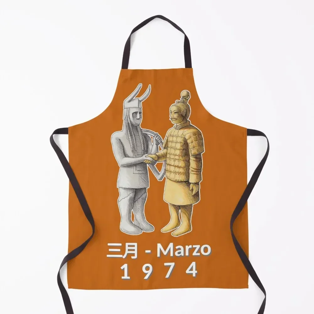 

Guerrieri - Marzo 1974 Apron kitchen utensil Home Cleaning Chef Uniform Woman painting Apron