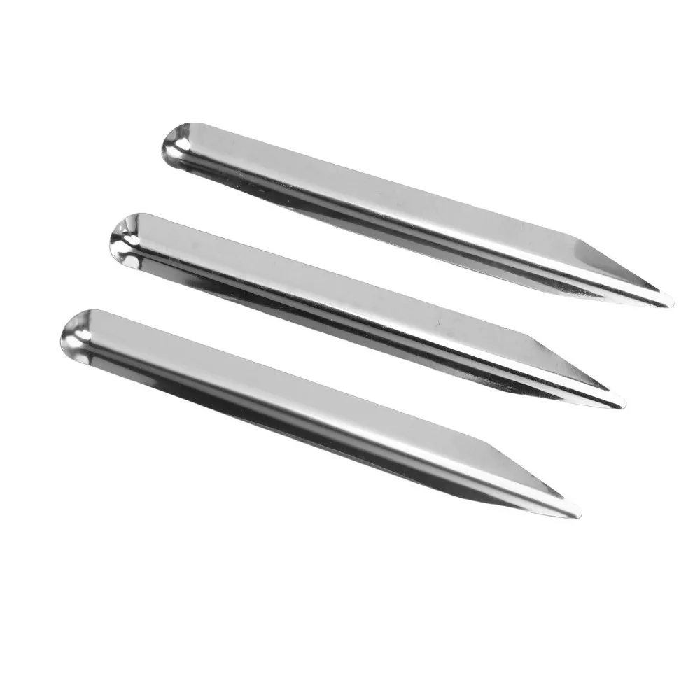6Pcs Practical Rounded Pointed Ends Laboratory Spatula Set Curved Metal Bead Scoop Laboratory Spoon Transferring