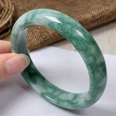 

Natural Myanmar Jade 54mm-62mm bracelet exquisite princess bracelet to send girlfriend to send mother Hetian jade