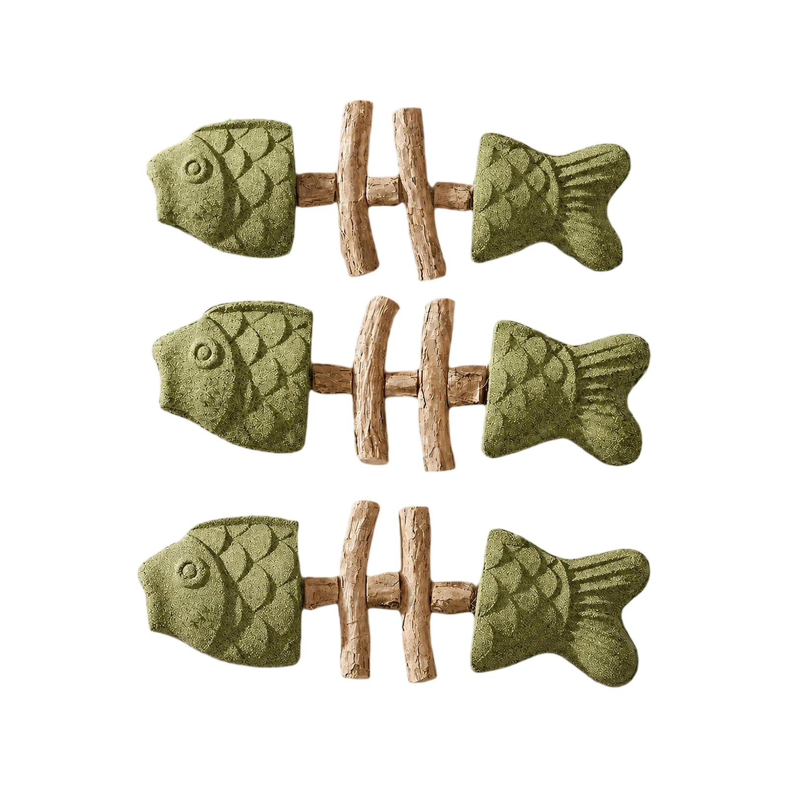 3pcs Toy Fish Bone Catnip Mint Chew Stick Dental Health Chew Toy for Cats, Bite-Resistant Fishbone Stick Toy