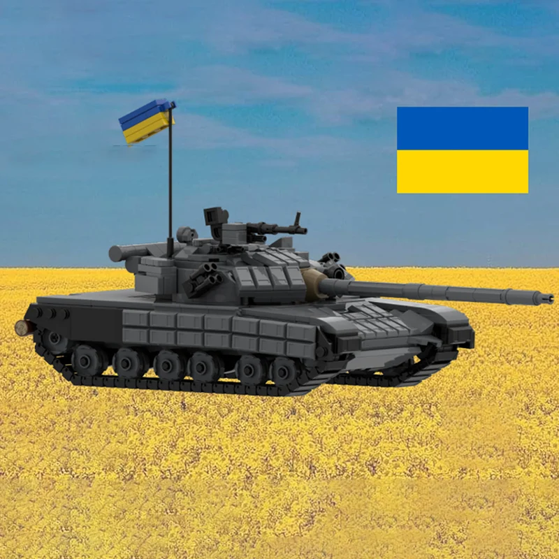 

T-64DV Military Tanks Model MOC Building Bricks War Equipment Modular Technology Gifts Holiday Assemble Children Toys Suit