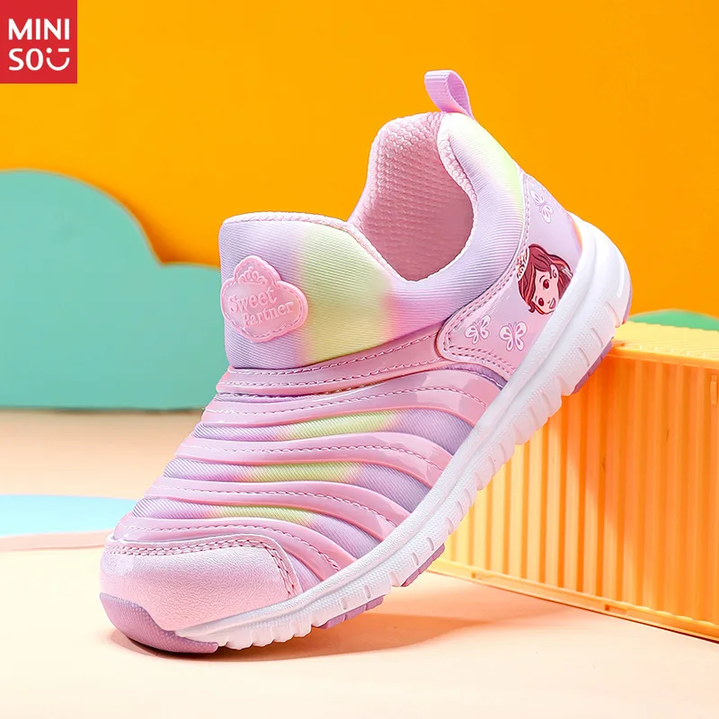 

Детские кроссовки Miniso 2025, спортивная обувь с дышащей сеткой для мальчиков и девочек, весна-осень