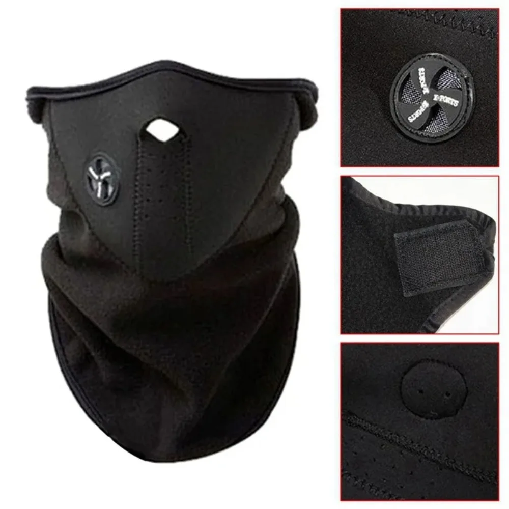 

2026 Winter Cycling Mask Warm Windproof Dustproof Motocycle Half Face Cover Breathable Mesh Polar Fleece Thermal Ski Face Mask