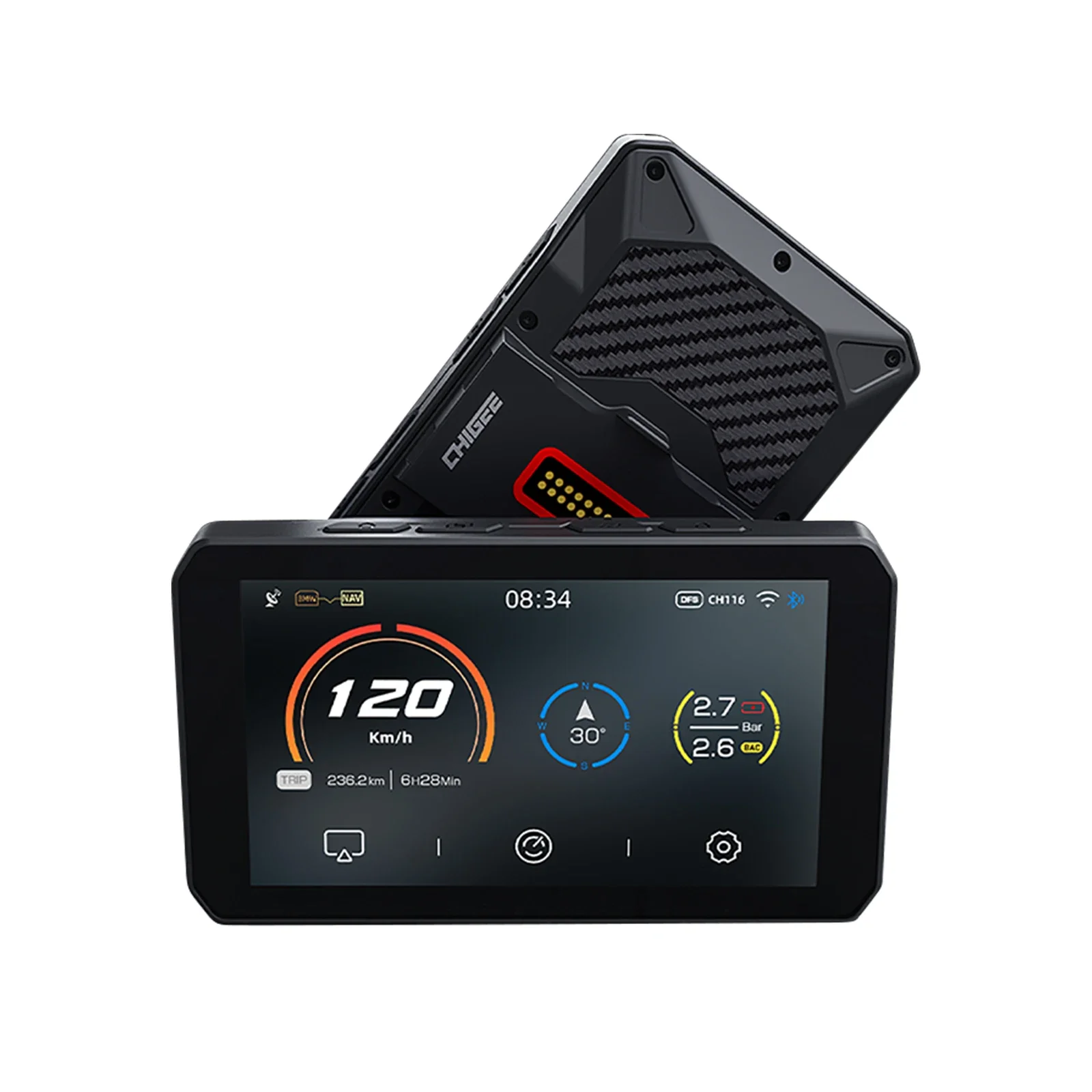 

2025 hot sale 2025 Hot CHIGEE AIO-5 Play Smart Dvr Motorcycle Android Display For Touch Screen Auto Gps Navigation Wireless Carp