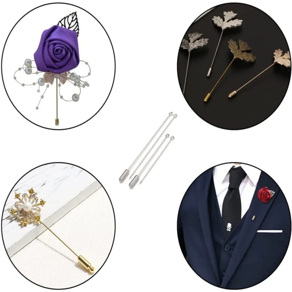 20pcs/Lot 50/70mm Safety Long Lapel Brooch Pins for DIY Handmade Deco Parts Jewelry Making Accessories Supplies Crafts Materials