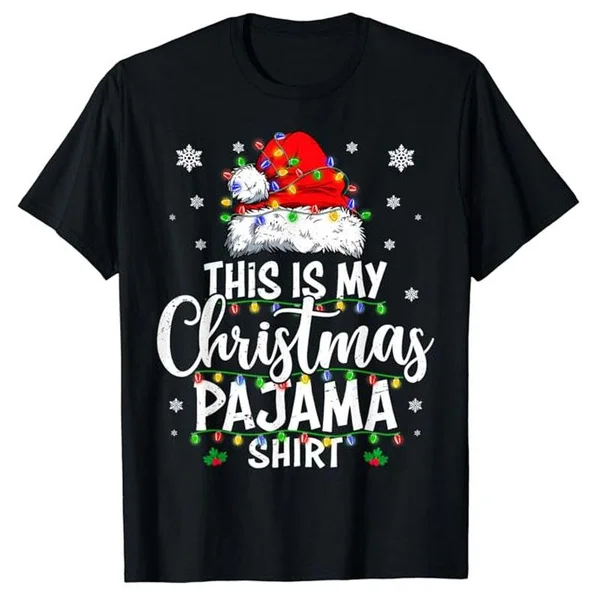 This Is My Christmas Pajama Shirt Lights Men Women Kids T-Shirt