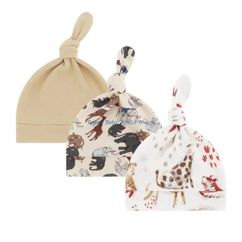 B2QD قبعة لحديثي الولادة قبعات للتمريض والجنين أغطية رأس مريحة للجنسين من عمر 0 ​​إلى 24 شهرًا