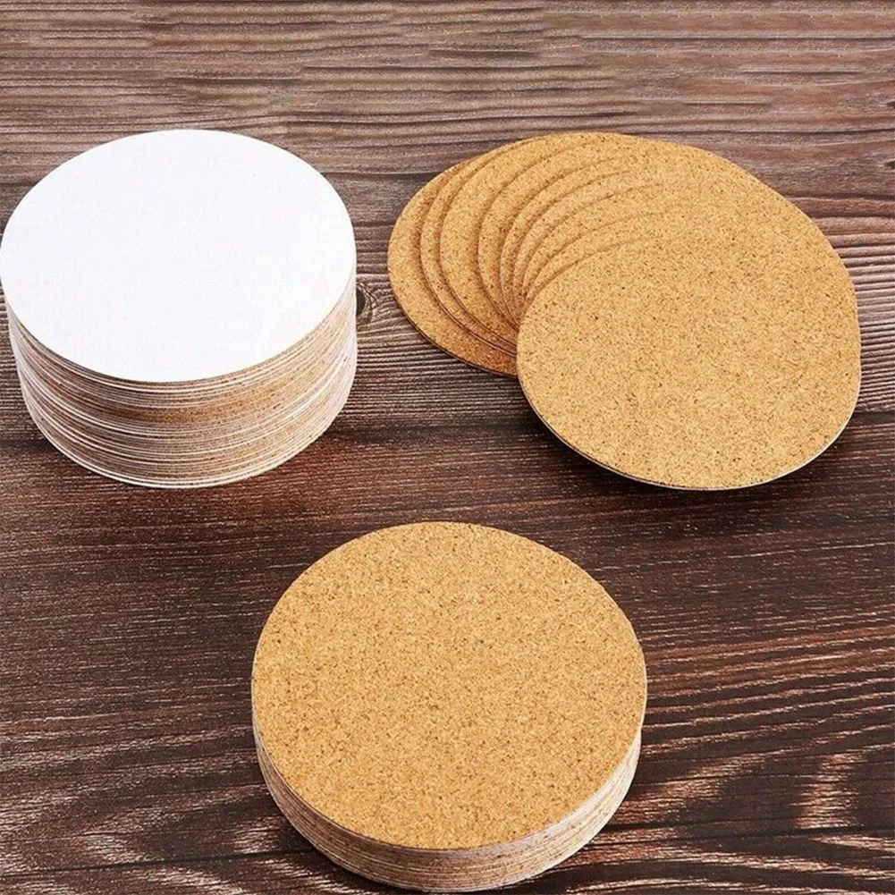 

Cork Coaster Cup Pad Part Replacement Round Self-adhesive Backing Sheet Coffee Cork Mat Drink For Home Bar Tea 10Pcs
