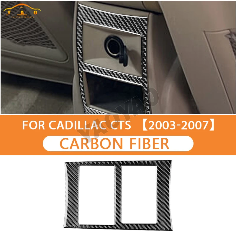 

For Cadillac CTS 2003 2004 2005 2006 2007 Car Carbon Fiber Stickers Armrest Box Rear Panel Decoration Trim