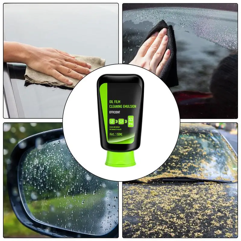 Dissolvant d'huile de pare-brise pour verre de voiture, liquide de livres, nettoyant de verre de protection efficace pour auto, 150ml