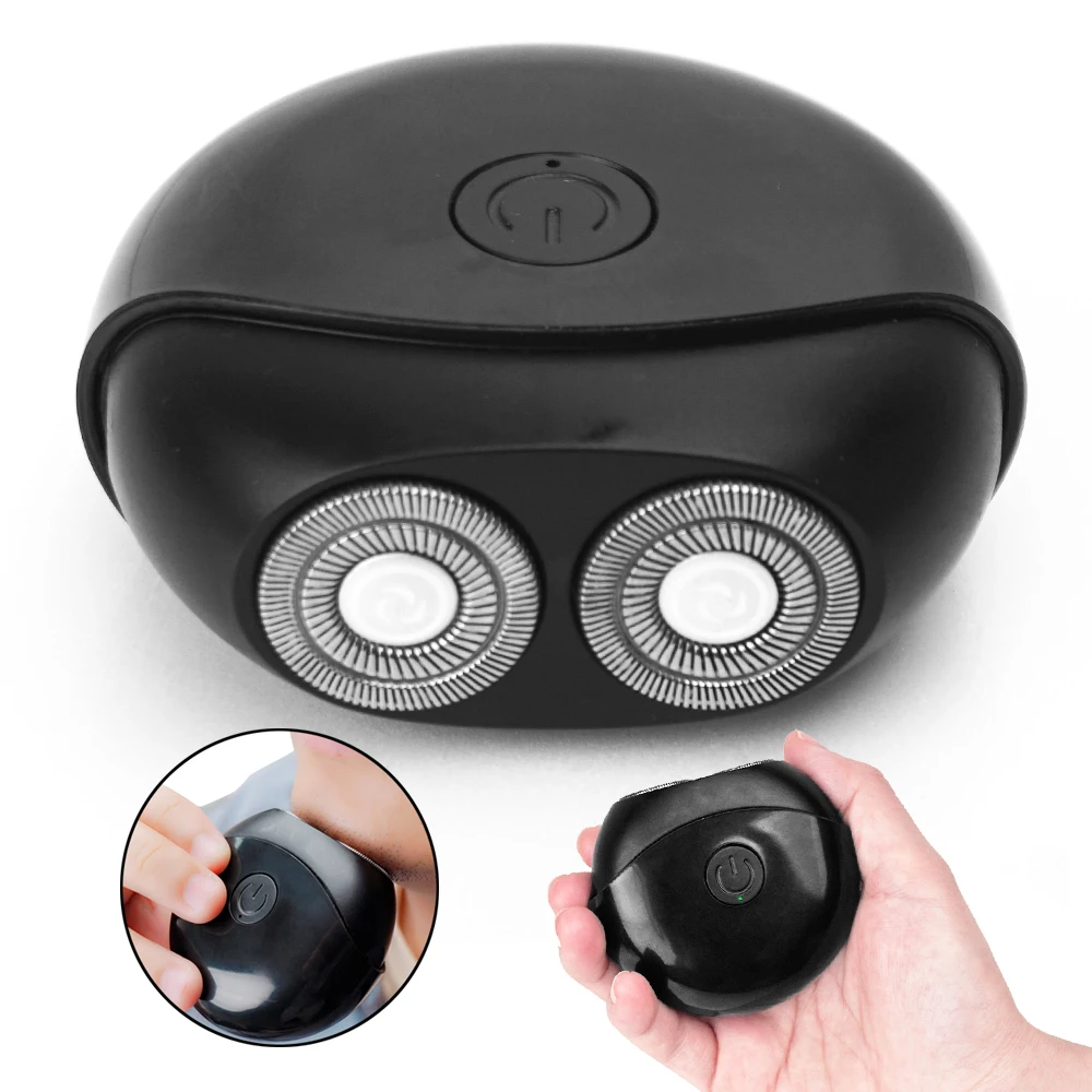 Electric Mini Shaver Usb Charging Mens Electric Razor Double Cutter Head Electric Razor Shavers for Men