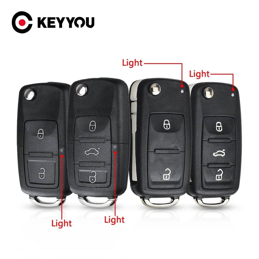 

KEYYOU для Volkswagen VW Polo Passat B5 Tiguan Golf Seat Skoda Auto 2/3 кнопочный складной Автомобильный ключ дистанционный ключ откидной ключ