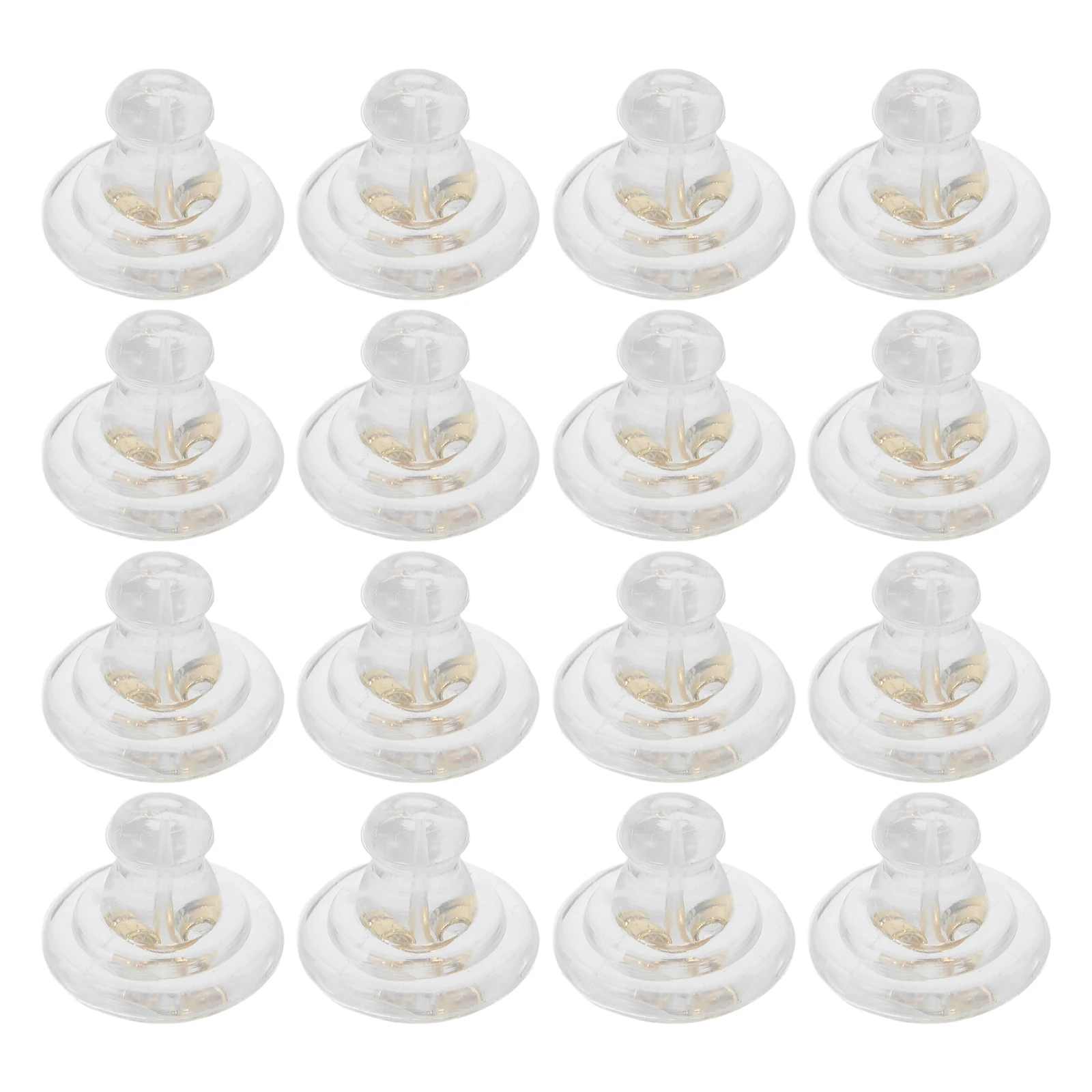 

100pcs Back Cover Silicone Replacement Soft Flat Support Secure Hold Clear Safety Stoppers Replacement Soft Silicone Backs Flat