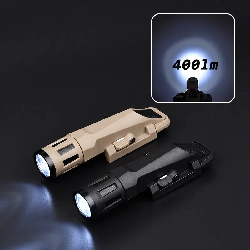 

WML Long Tactical Flashlight Hunting Scout Pistol Gun Rifl Accessory Constant-on/Momentary-on/Strobe Fit 20MM Picatinny Rail