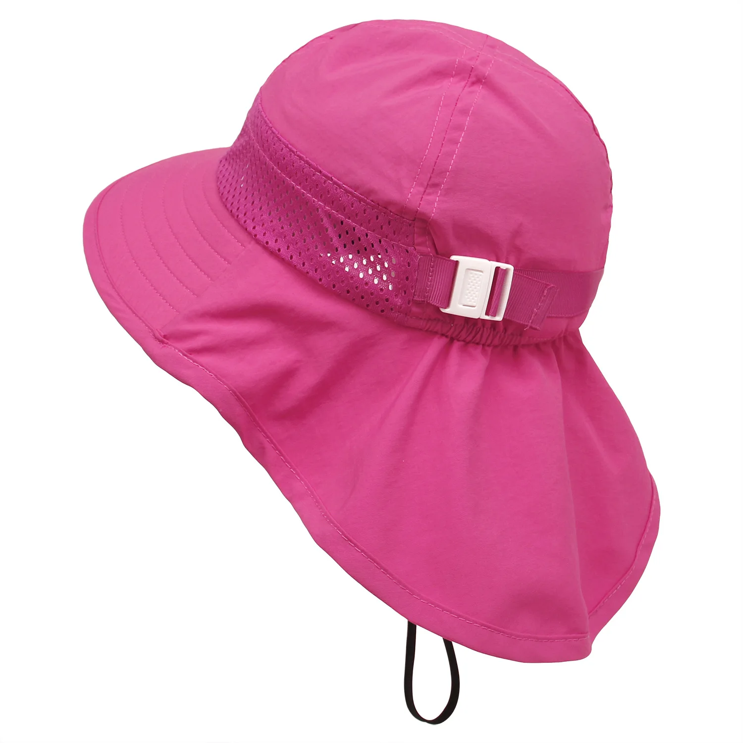 Verstellbare Fischermütze für Kinder, personalisierbar, für Frühling und Sommer, Baby, Sonnenschutz, Halsabdeckung, Mütze für Jungen und Mädchen, 2–6 Jahre, Strandkleidung – Detail 16