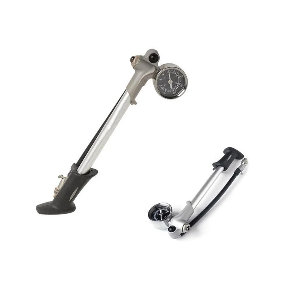 Mini Bike Shock Absorber Pump Durable Iron Barrel Frame to Floor Handheld High Pressure Inflation Air Supply Bike Pump