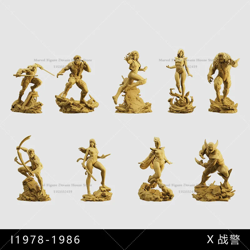 Muñeca de escena en miniatura a escala 1/64 1/43 1/35, equipo x-men Rogue Rachel Grey Cyclops Psylocke Wolverine, Mini figura blanca sin panel