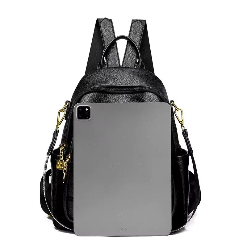 New Classical Fashion High Quality Soft Leather Travel Backpack Women Large Capacity Luxury Shoulder Bags School Bag Backpacks
