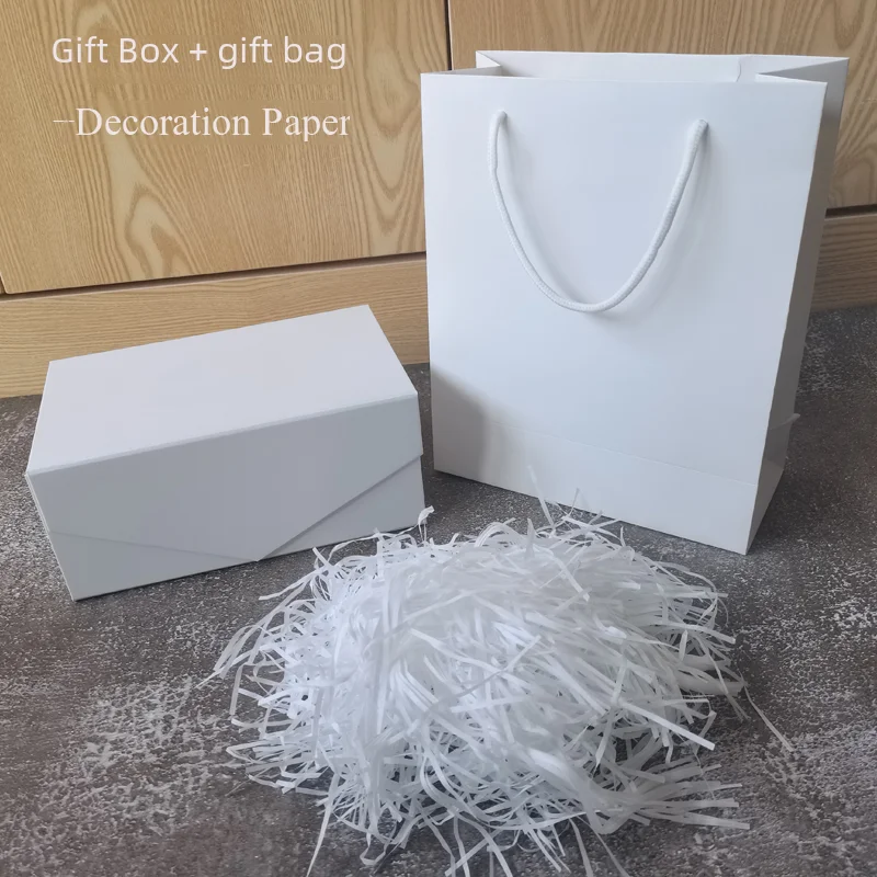 

Magnet Clamshell Gift Box, Gift Bag, Shredded Paper for Wedding, Birthday Party, Packaging Box, Custom Logo