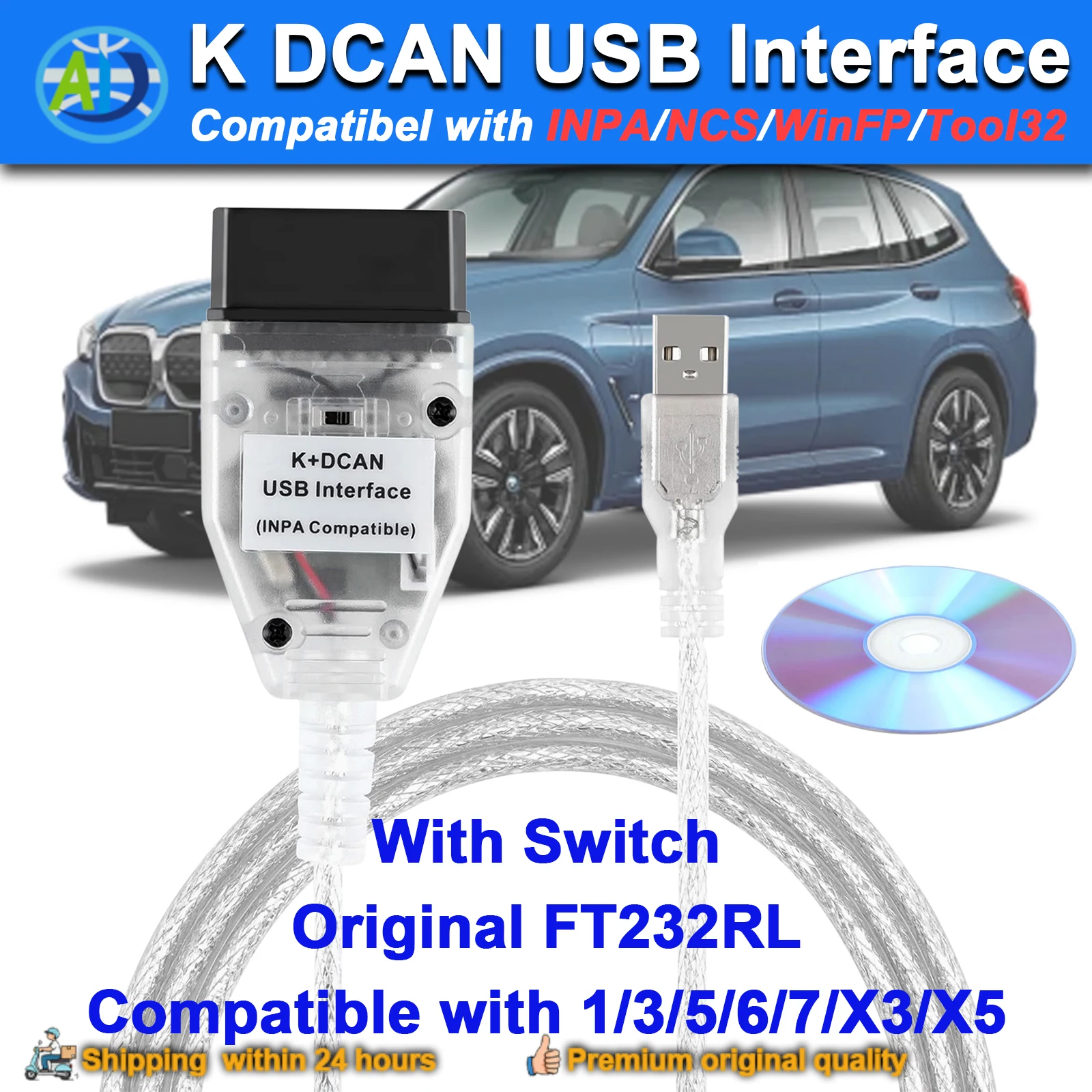 k-dcan診断ツール-inpa-ncs-winfp-tool32-ftdi-ft232rl-usbインターフェース-スイッチ付き-1-3-5-6-7-x3-x5-z4シャーシ-1998-2019年式対応