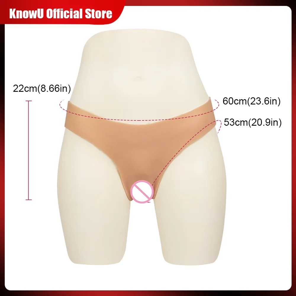 KnowU Crossdresser Full Silicone Underwear Pant Shorts Lifelike Crossdressing Transgender  Cosplay Cosplay Drag Queen Panties