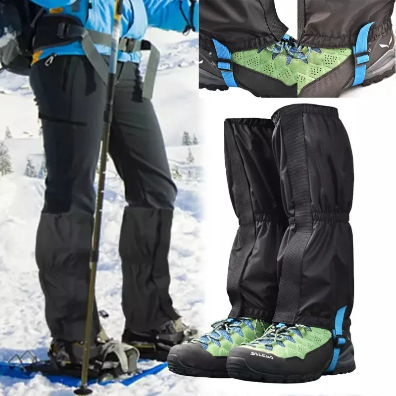 Outdoor Leg Gaiters Hiking Waterproof Breathable Snow Skiing Covers  Adjustable Shoe Boots Jungle Hiking Camp Scratch Resistant