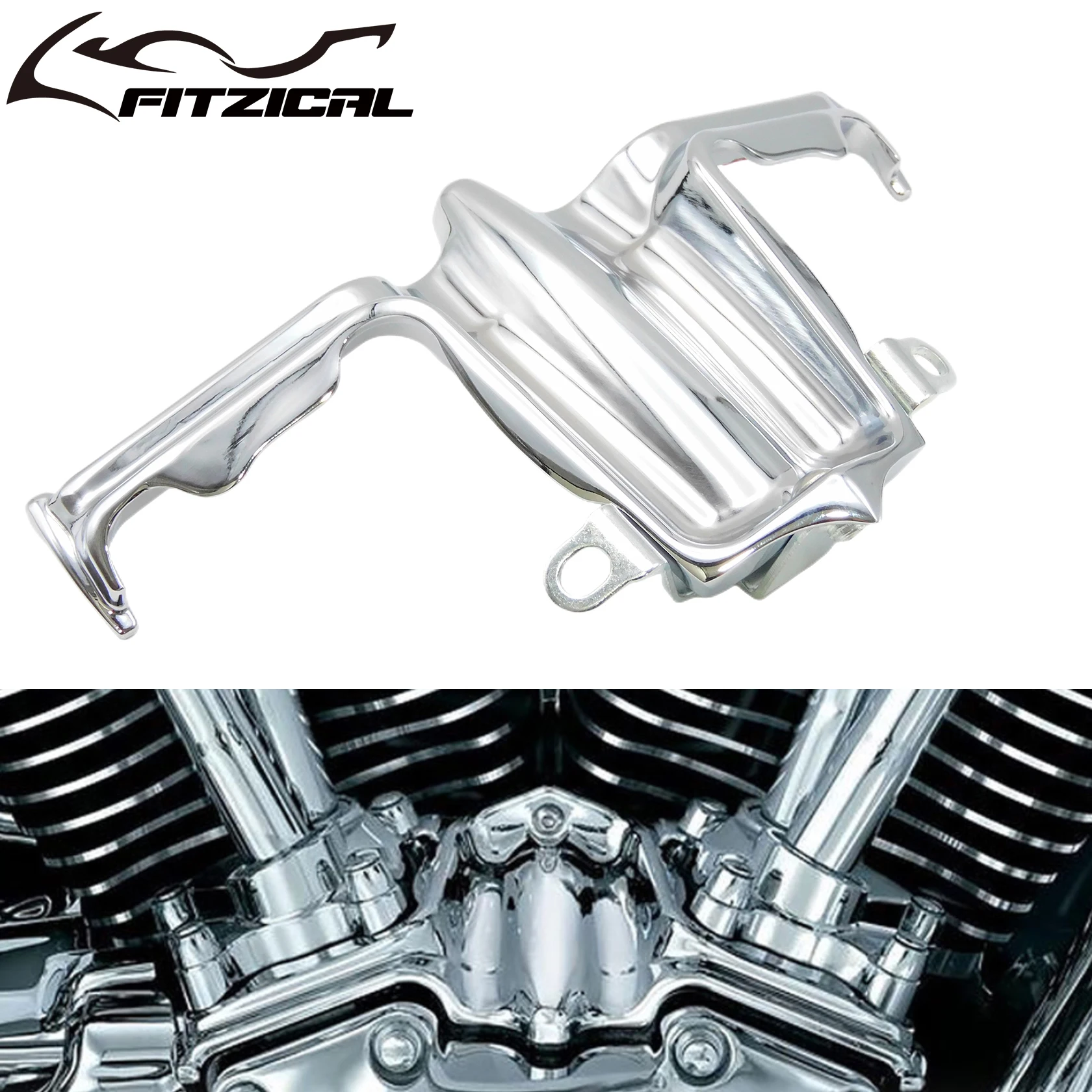 Motocyklowy chromowany podnośnik popychacza Blok akcentujący Osłona wykończeniowa do Harley Softail Breakout Dyna Fat Bob Street Bob Touring Road King